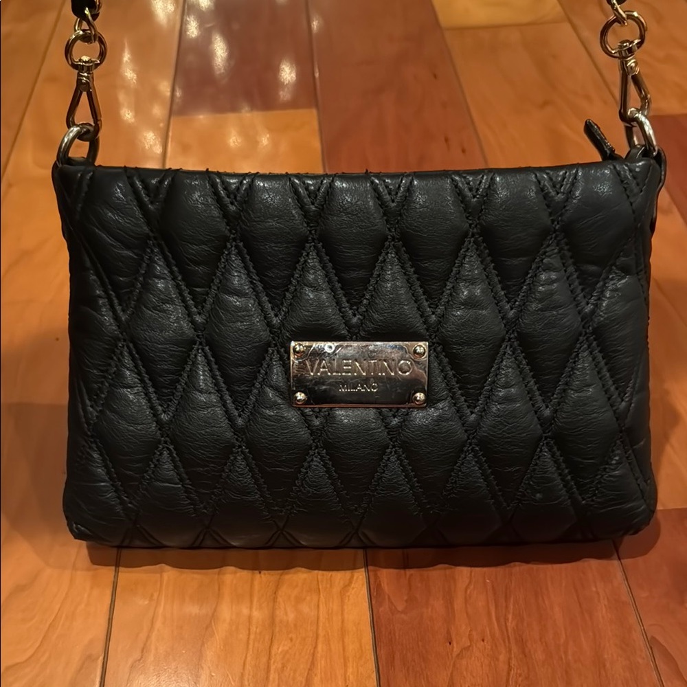 Valentino Black Quilted Leather Shoulder Bag
